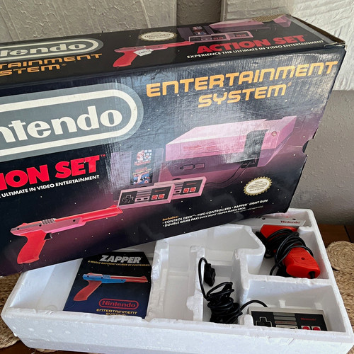 Vintage nintendo nes box with - box,